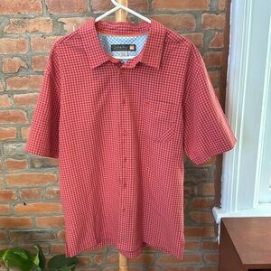 Vintage Red Short Sleeve Button Down XXL
